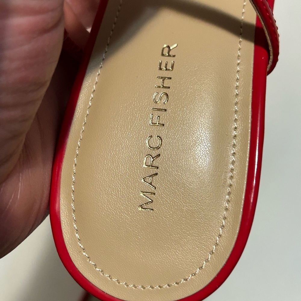 Marc Fisher Red Strappy Sandals - Picture 7 of 7
